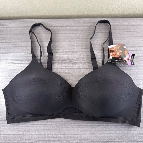 Maidenform Wireless Black Bra XXL Convertible Straps Modern Fit & Support - Picture 1 of 4